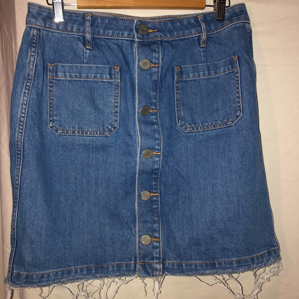 DENIM JEAN SKIRT LOFT SIZE 8 - #0075-032019TR